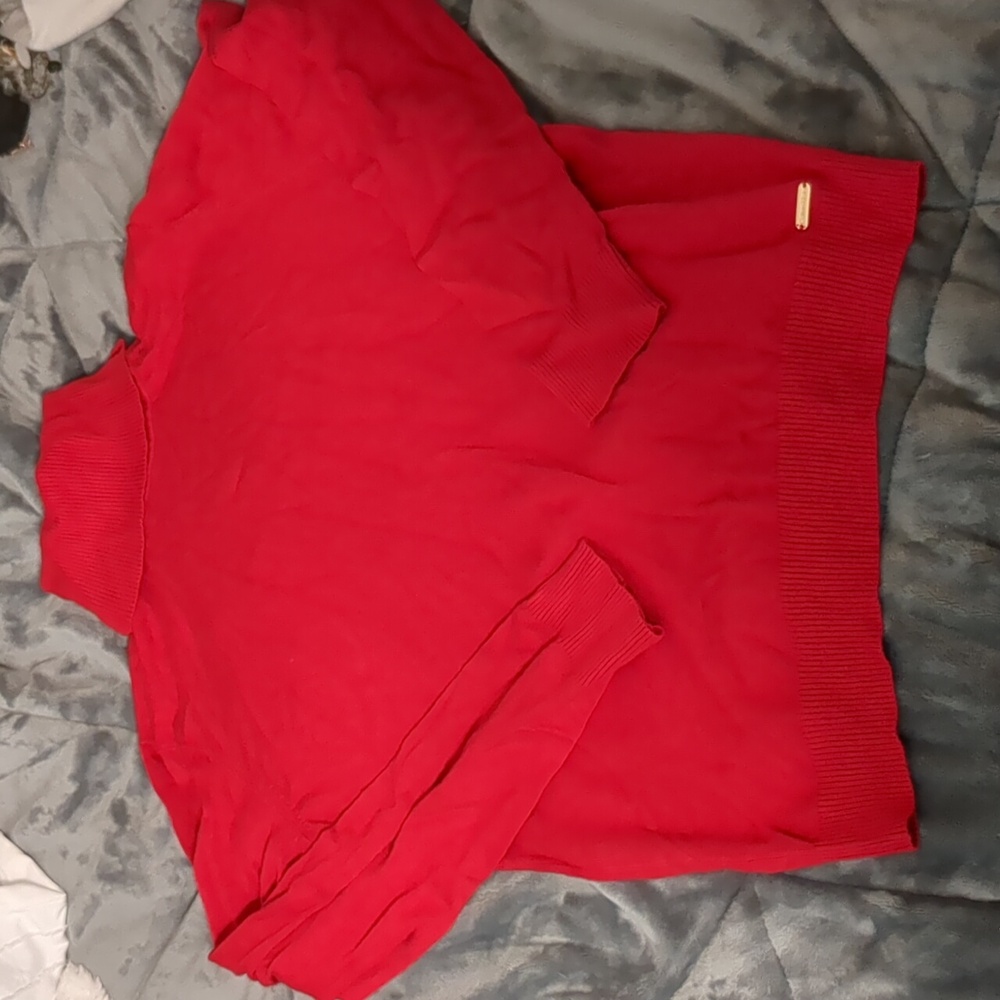 Red Calvin Klein turtle neck Sweater